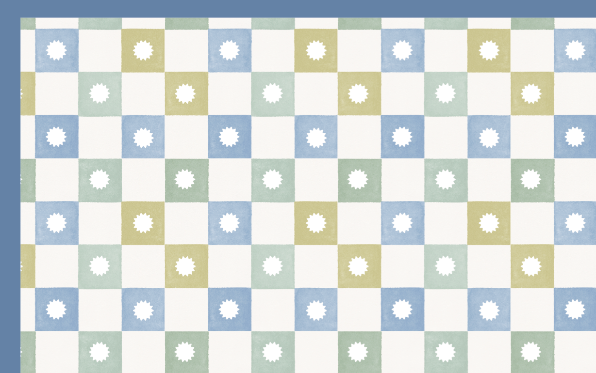 Grid Blue Tablecloth