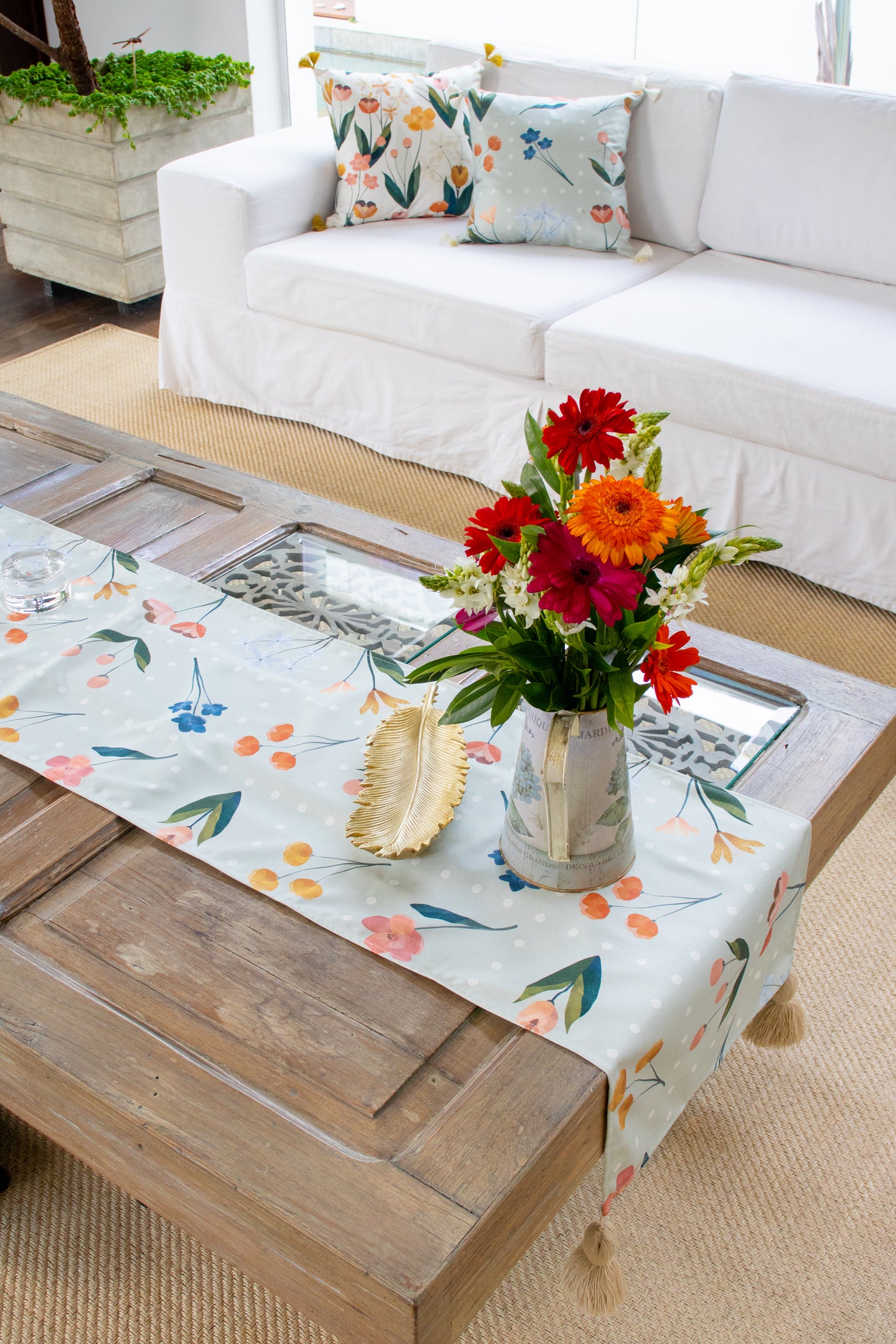 Botanica Aqua Table Runner