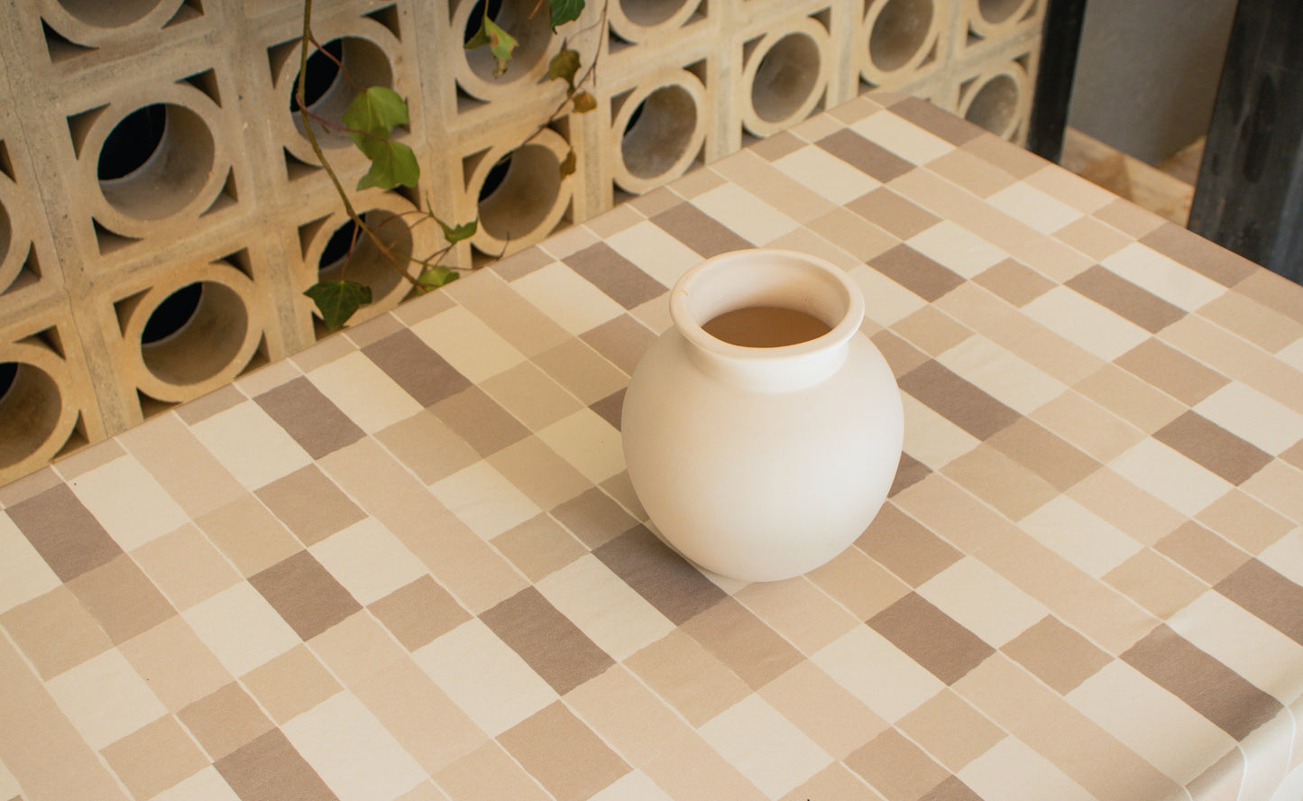 Brick Beige Tablecloth