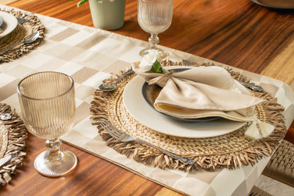 Brick Beige Table Runner