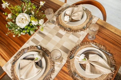 Brick Beige Table Runner