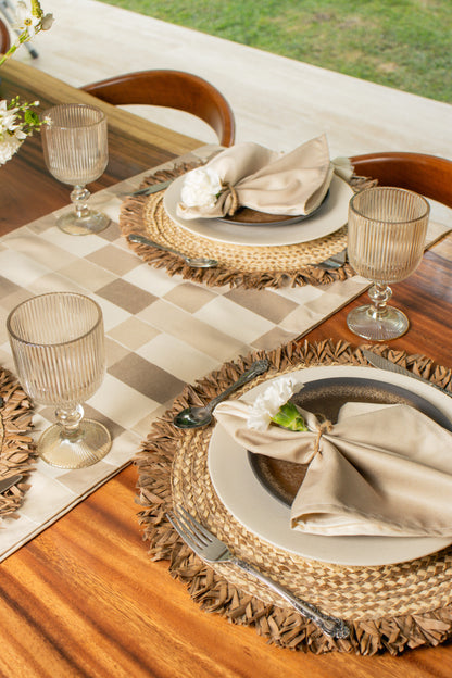 Brick Beige Table Runner