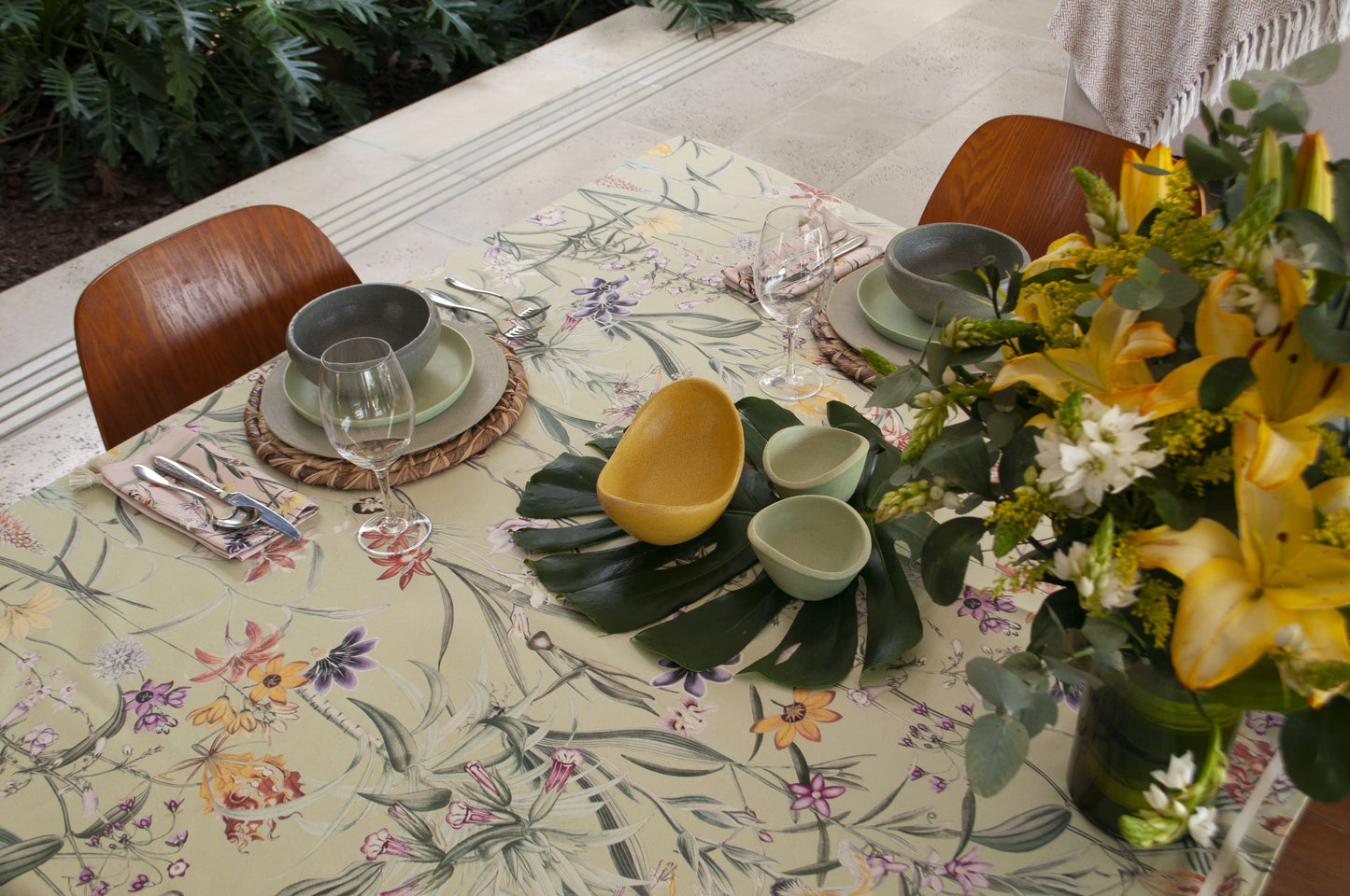 Fiori verde Tablecloth