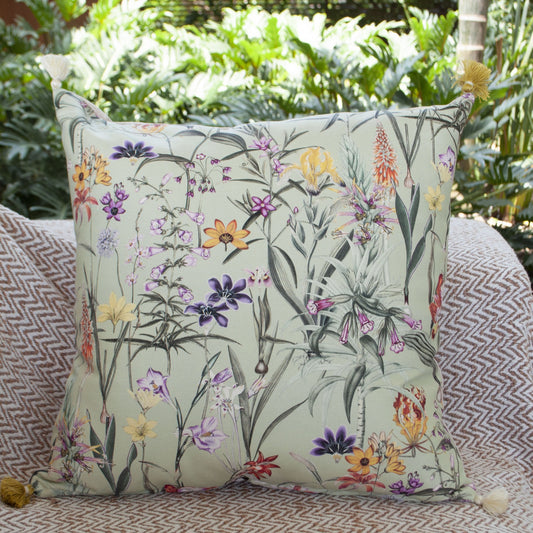 Fiori verde Pillow cover