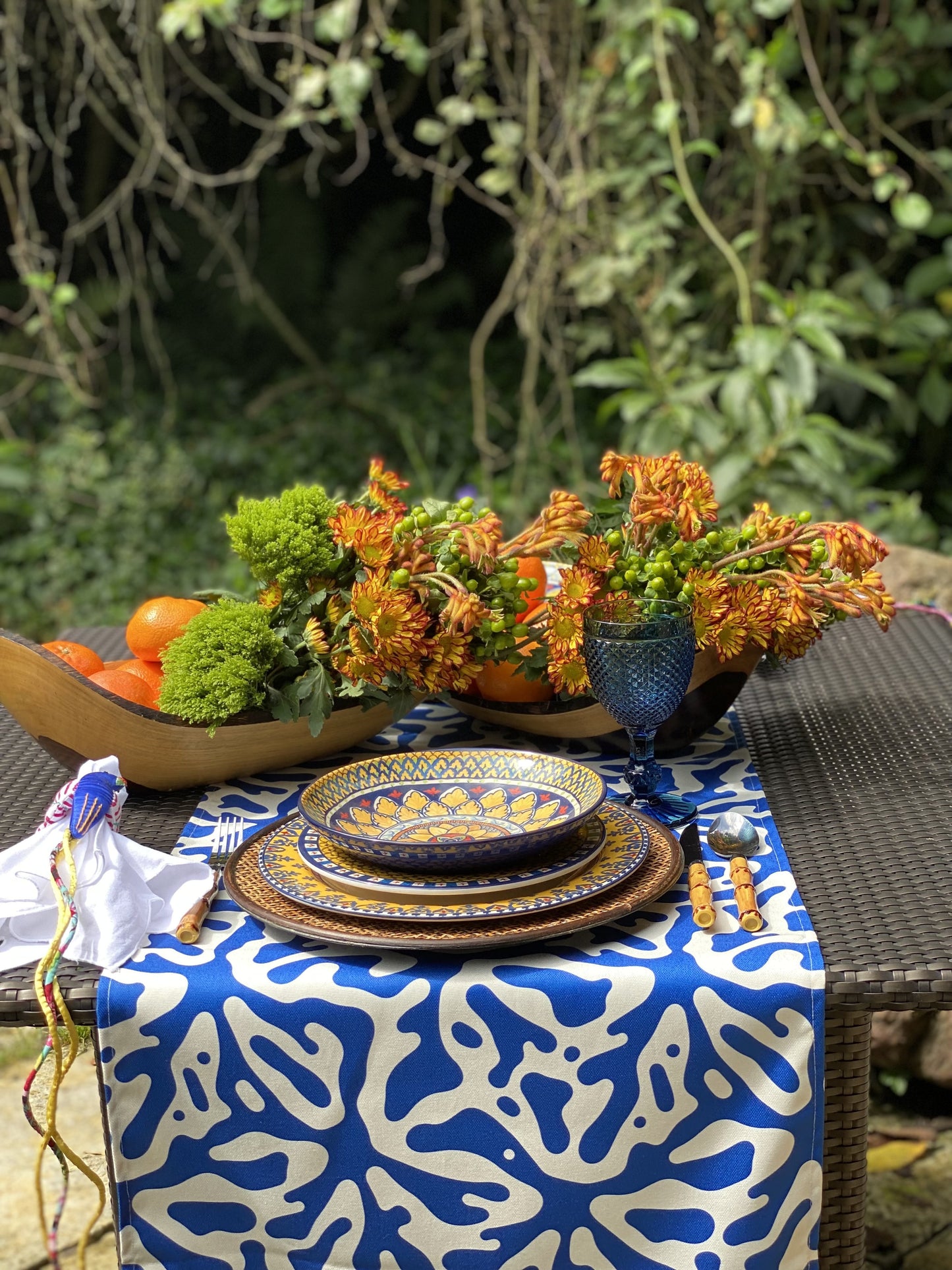 Navy Table Runner