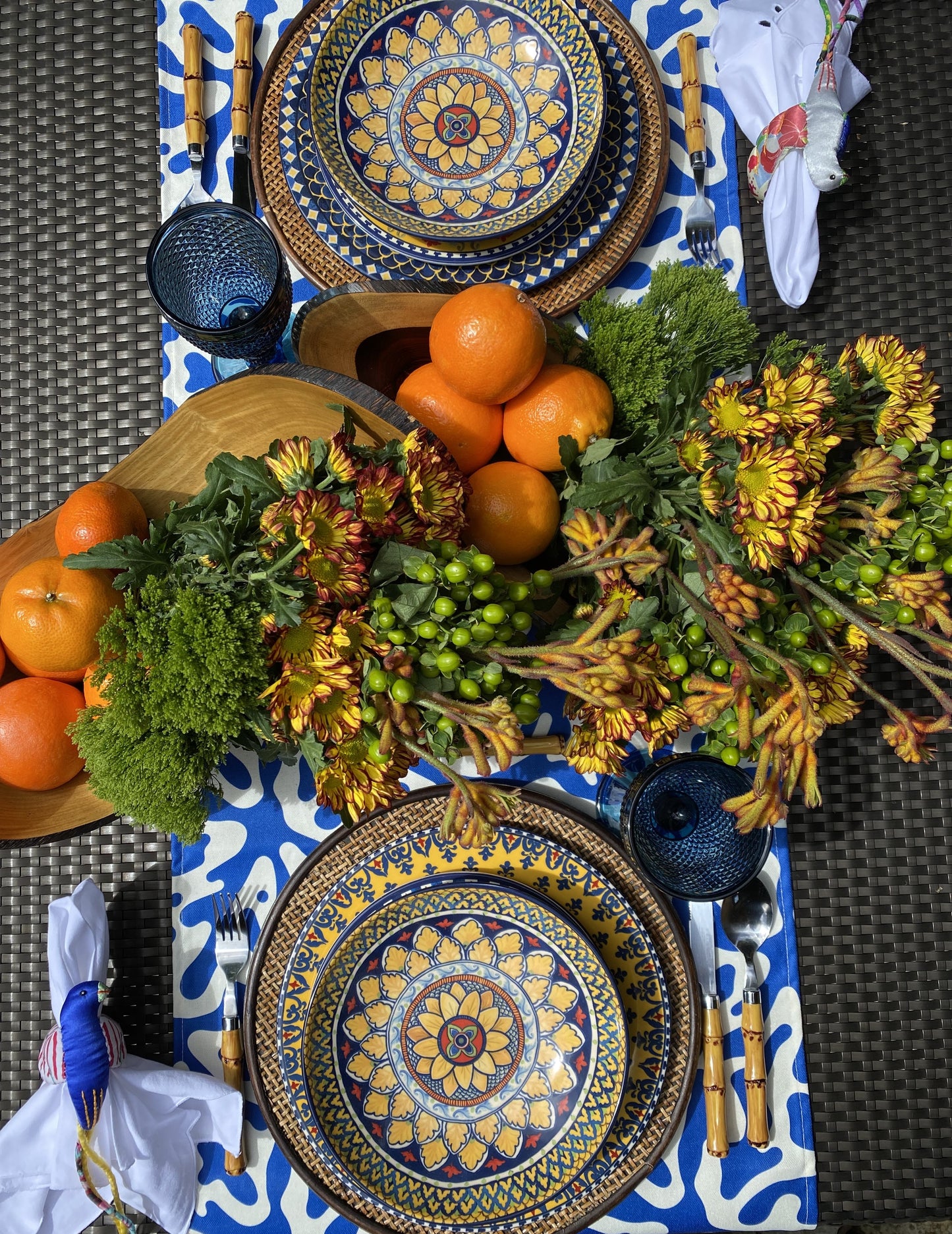 Navy Table Runner